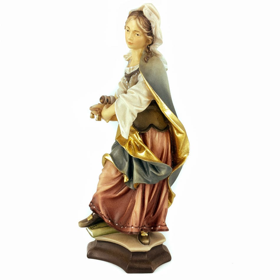 Wooden Statue of St. Lucy with Eyes on a Dish
