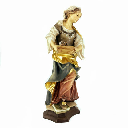 Wooden Statue of St. Lucy with Eyes on a Dish