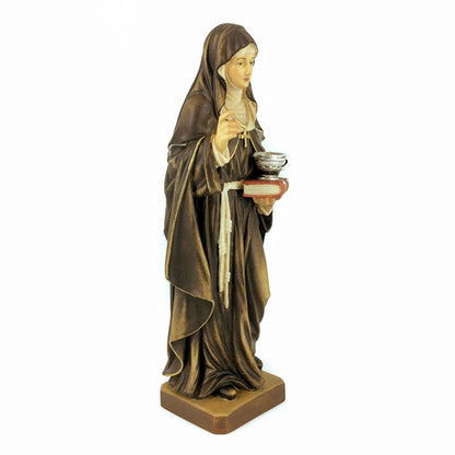 Wooden Statue of St. Lucy with Book