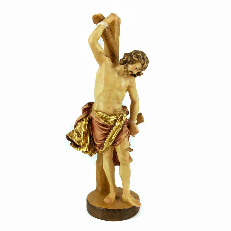 Wooden Statue of St. Sebastian Pierced with Arrows