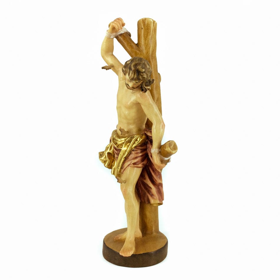 Wooden Statue of St. Sebastian Pierced with Arrows