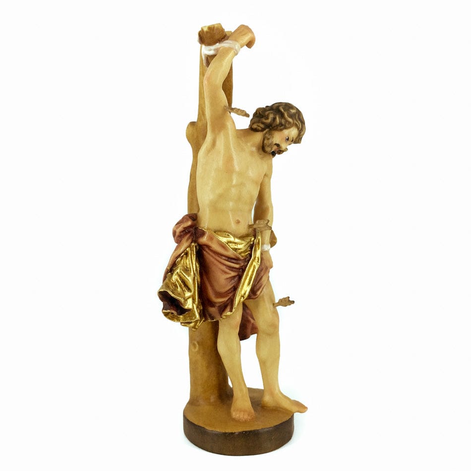 Wooden Statue of St. Sebastian Pierced with Arrows