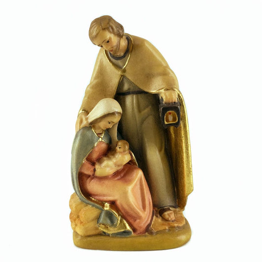 Wooden Statue of the Holy Family with St. Joseph's Holy Cloak