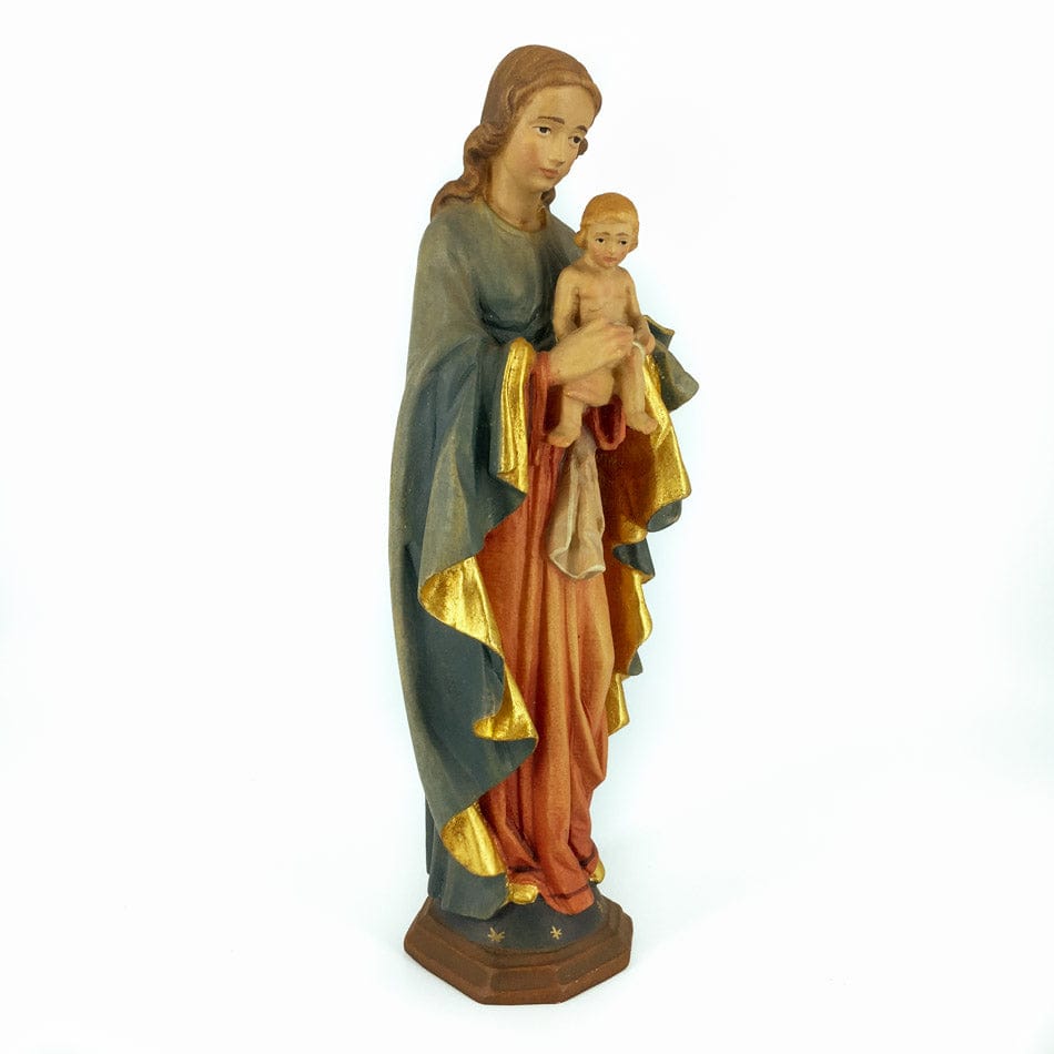 Wooden Statue of the Virgin Mary with Baby Jesus