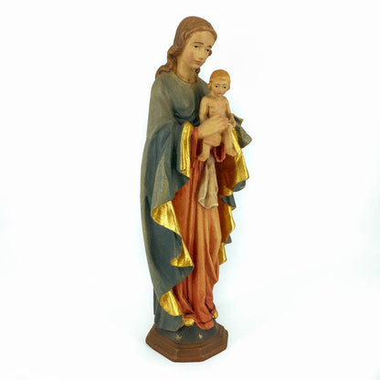 Wooden Statue of the Virgin Mary with Baby Jesus