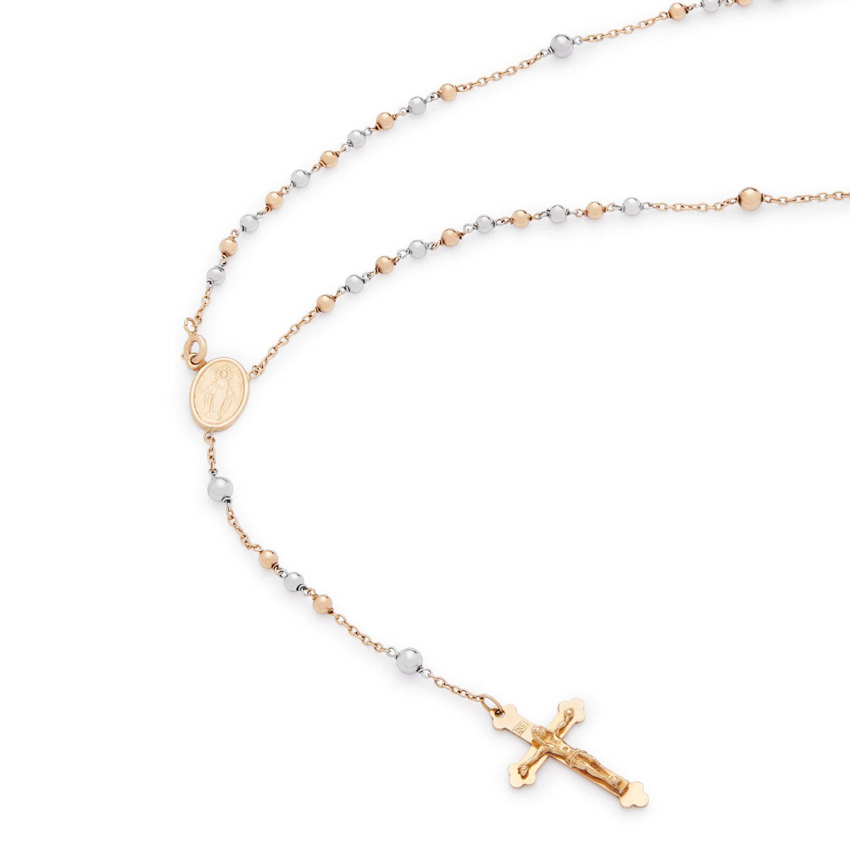 Yellow and White Gold Rosary