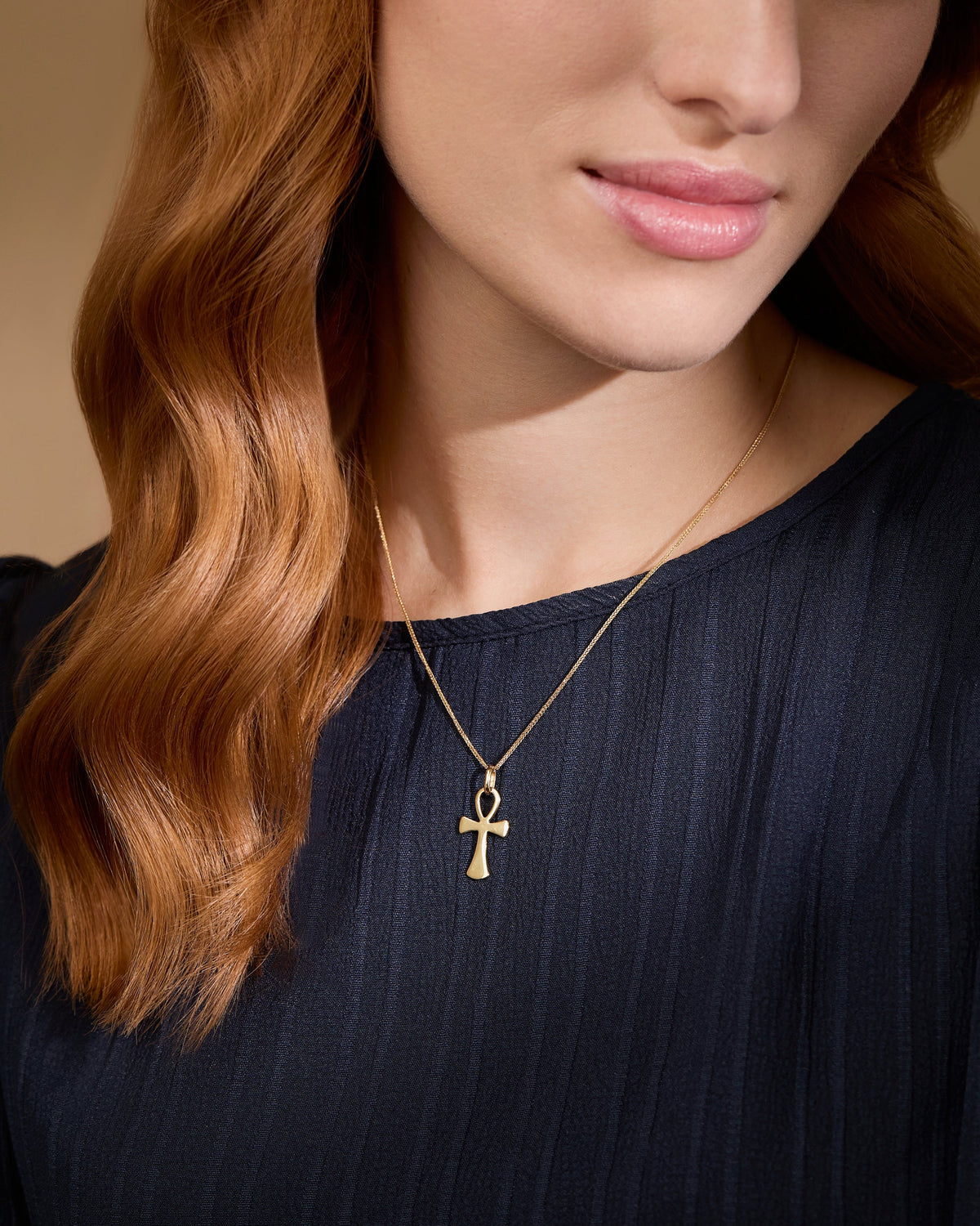 Yellow Gold Ankh Symbol Pendant