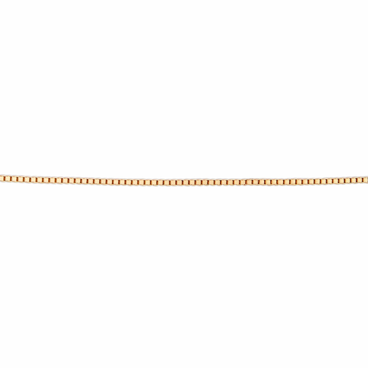 Short Yellow Gold Box Chain Necklace