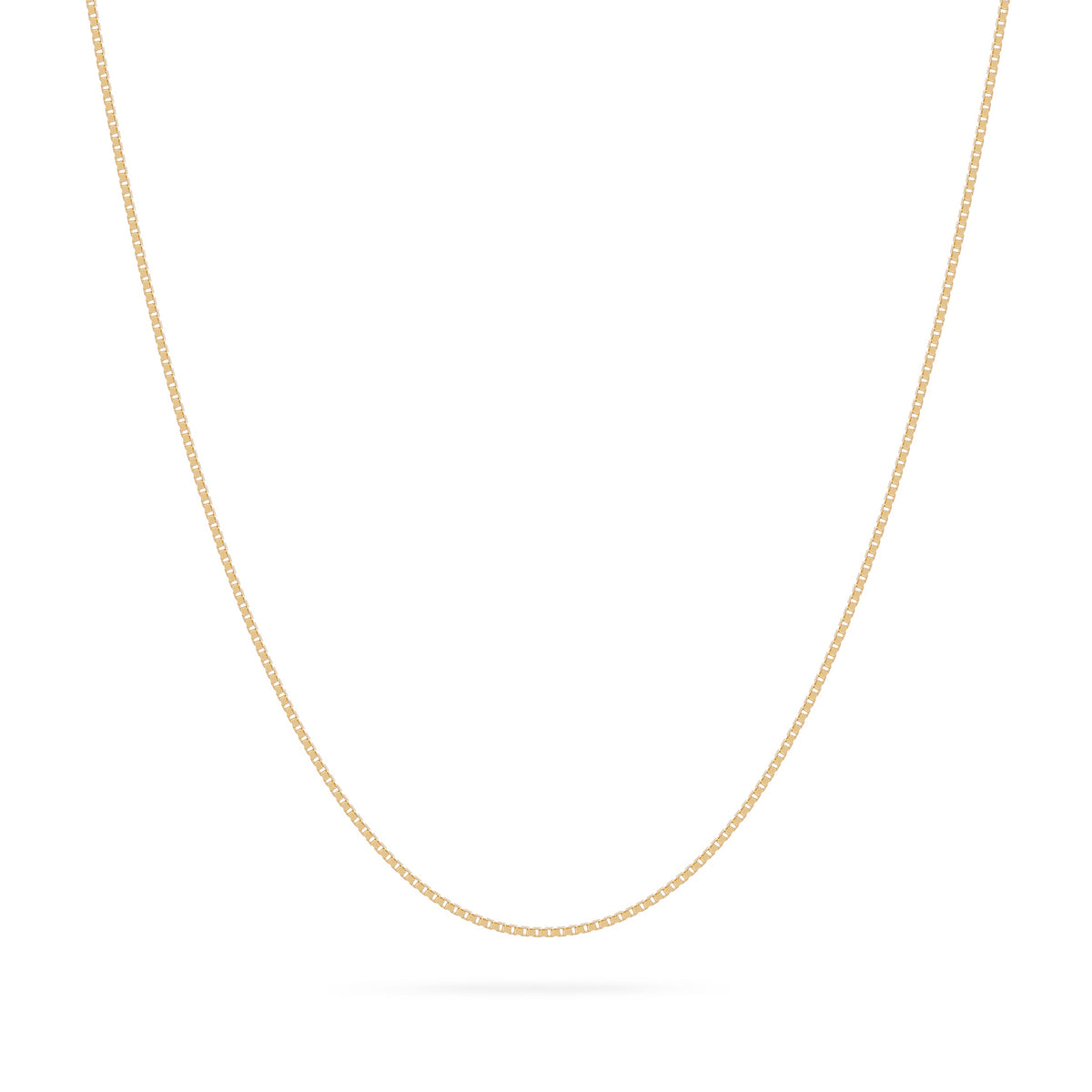 Yellow Gold Box Chain Necklace