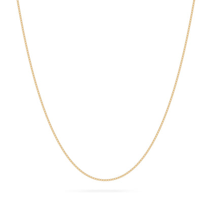 Yellow Gold Box Chain Necklace