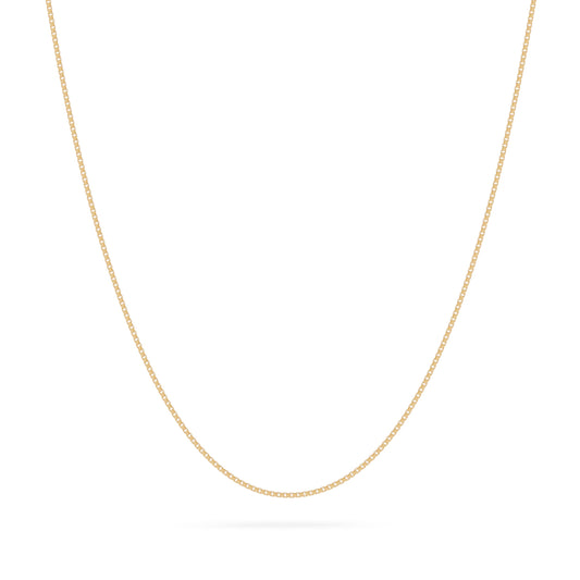 Yellow Gold Box Chain Necklace