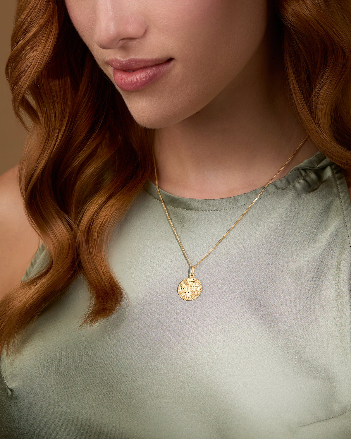 Yellow Gold Chi Rho Medal With Mater Ecclesiae in the Back