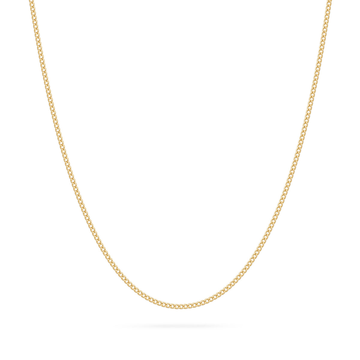 Yellow Gold Curb Chain Necklace