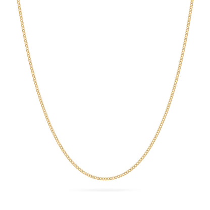 Yellow Gold Curb Chain Necklace