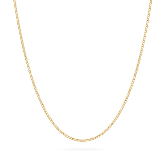 Yellow Gold Curb Chain Necklace