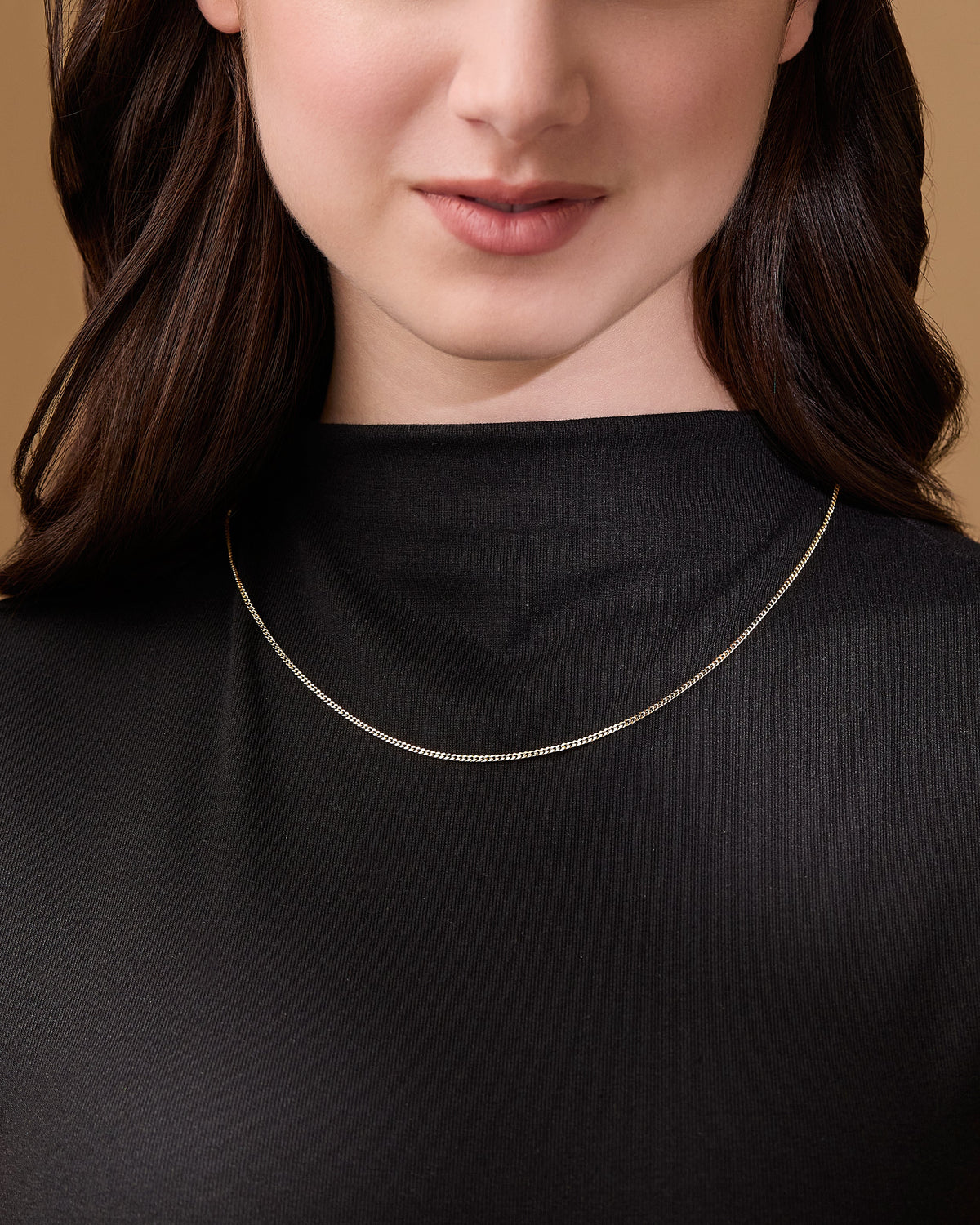 Yellow Gold Curb Chain Necklace