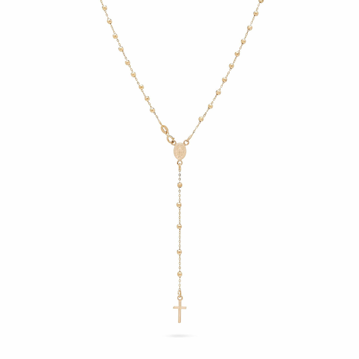Yellow Gold Faceted Rosary Beads