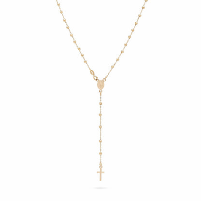 Yellow Gold Faceted Rosary Beads