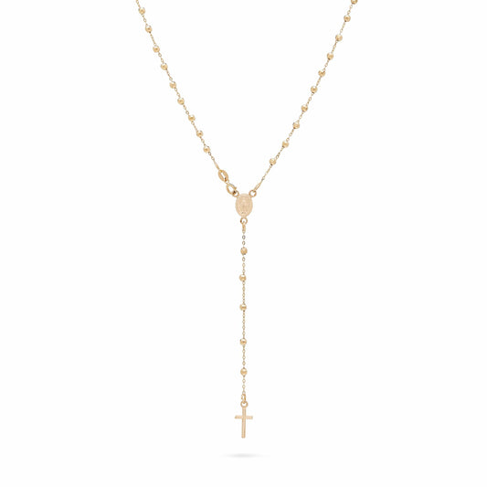 Yellow Gold Faceted Rosary Beads