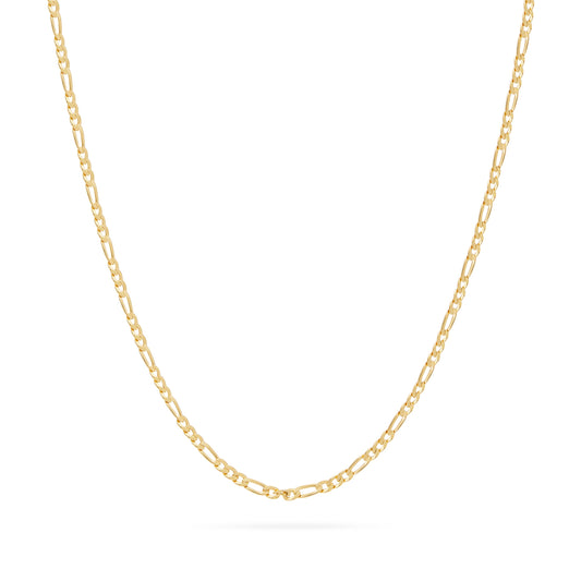 Yellow Gold Figaro Chain Necklace
