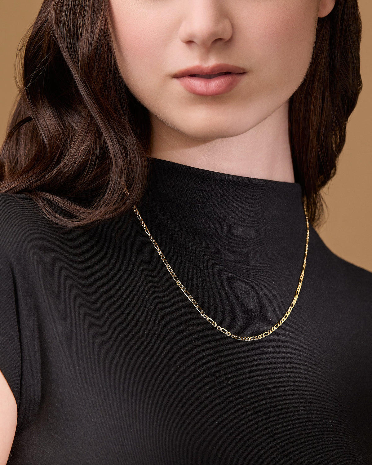 Yellow Gold Figaro Chain Necklace