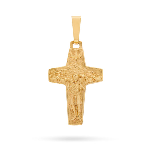Yellow Gold Good Shepherd Cross Pendant