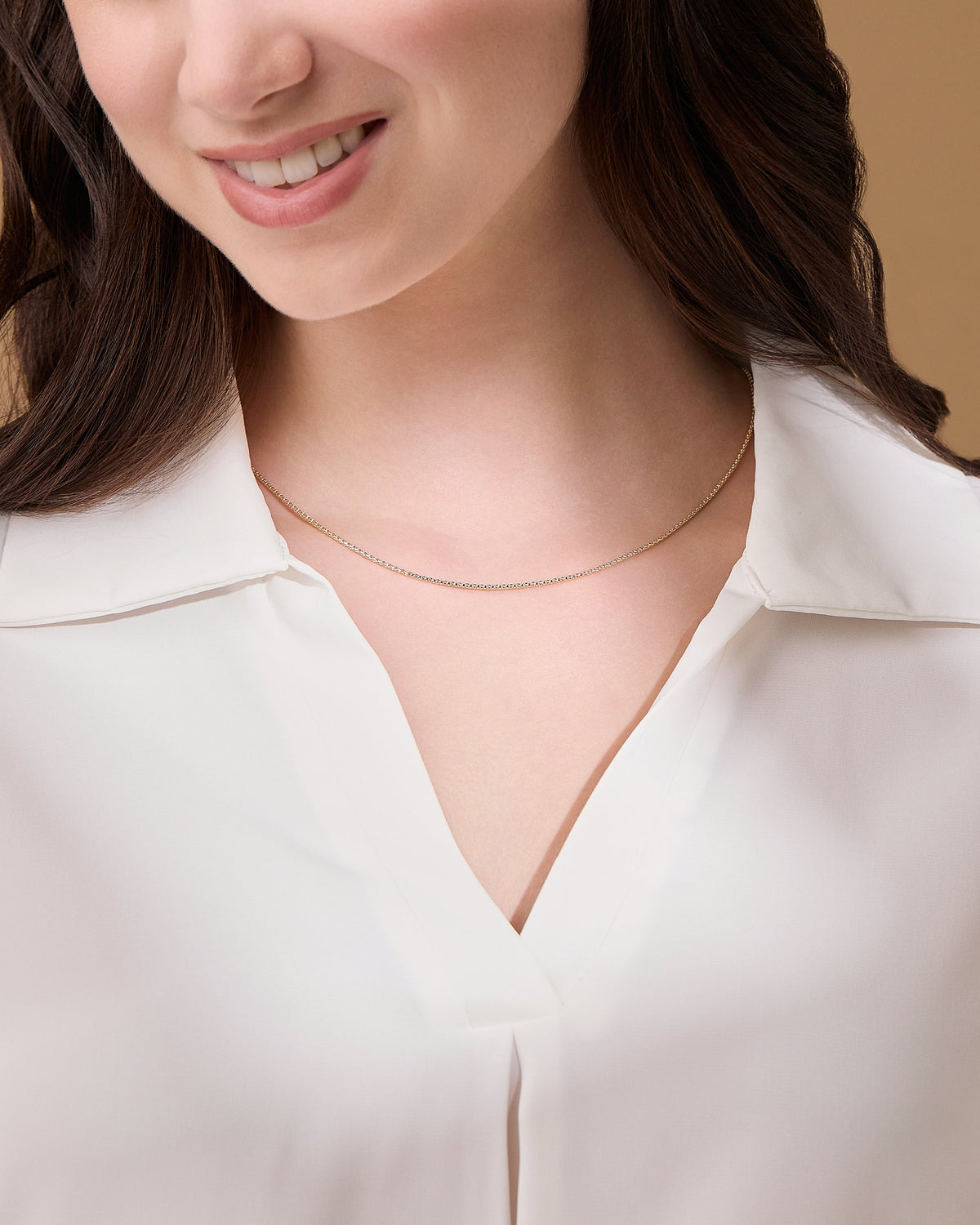 Yellow Gold Korean Chain Necklace