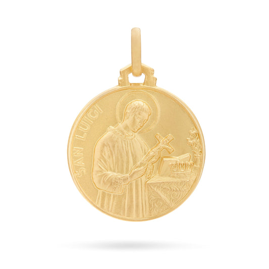 Yellow Gold Medal of St. Aloysius de Gonzaga
