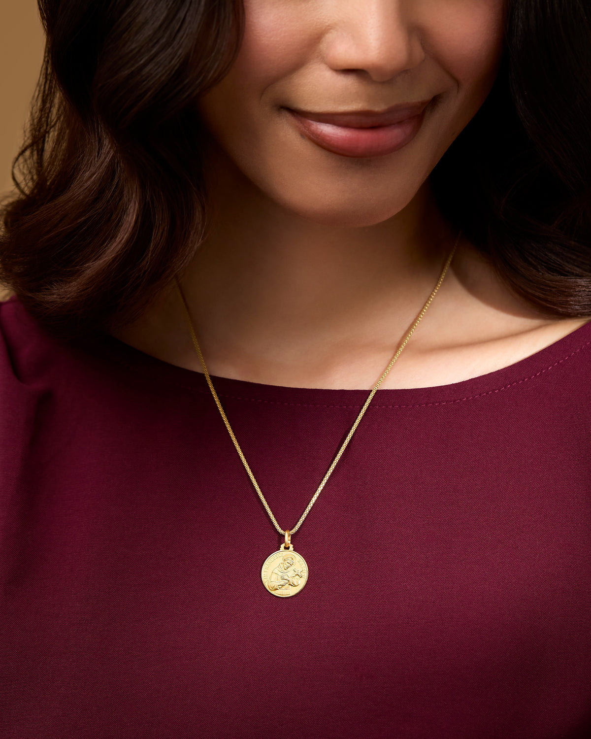 Yellow Gold Medal of St. Francis of Assisi