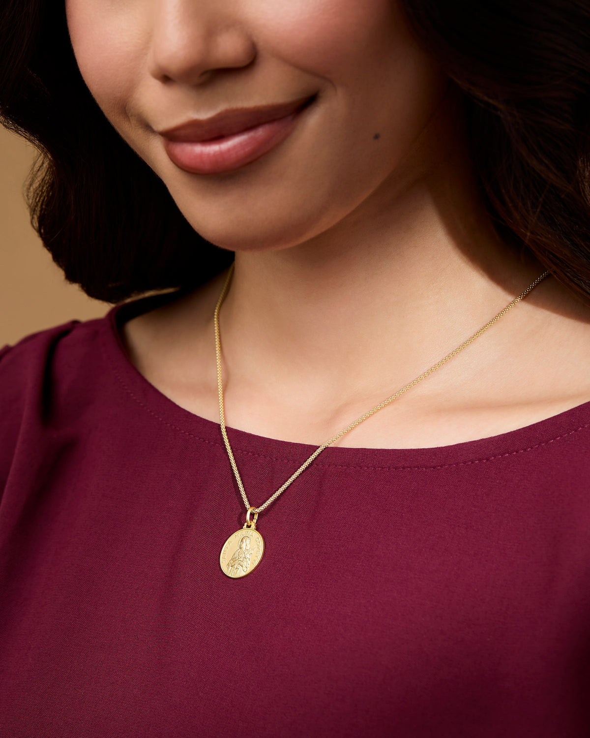 Yellow Gold Medal of St. Maria Goretti