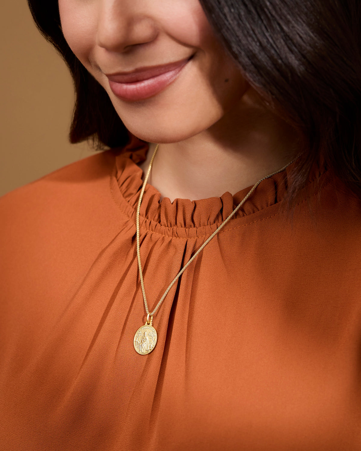 Yellow Gold Medal of St. Peregrine Laziosi