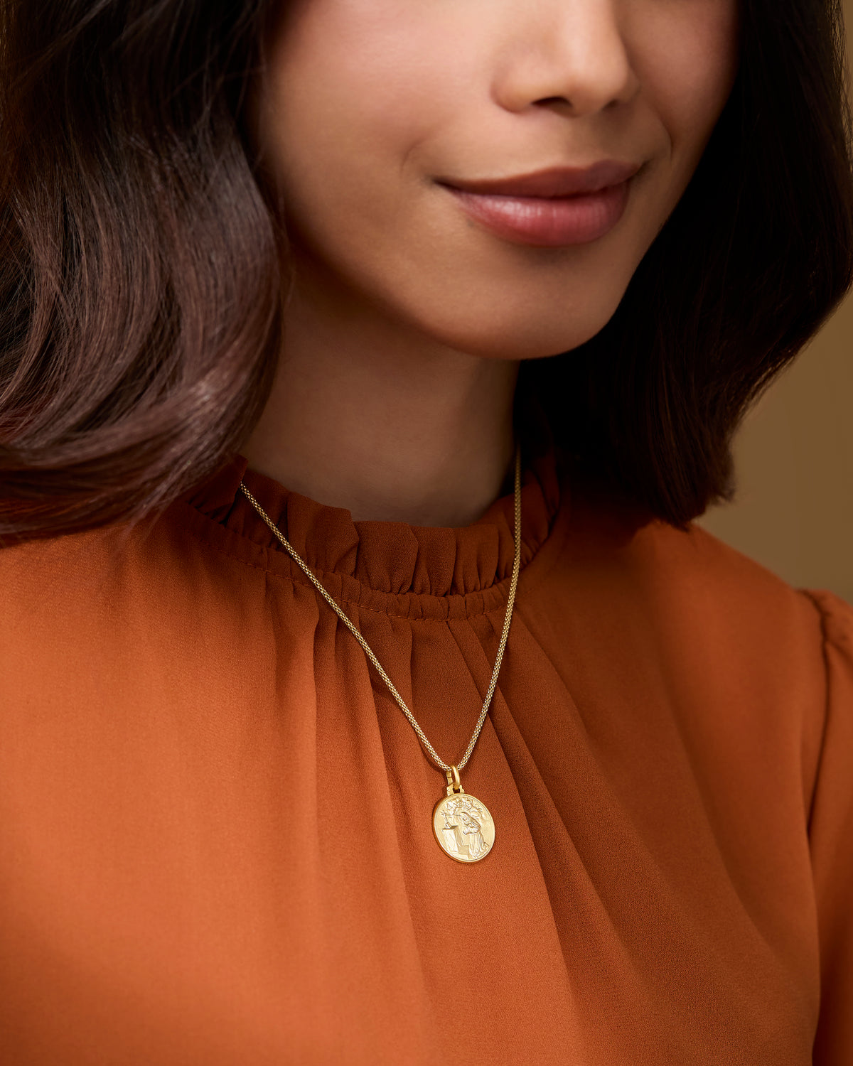 Yellow Gold Medal of St. Rita of Cascia