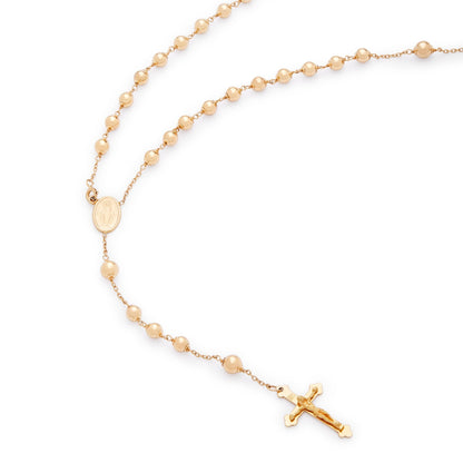Yellow Gold Miraculous Mary Rosary