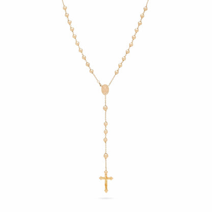 Yellow Gold Miraculous Mary Rosary
