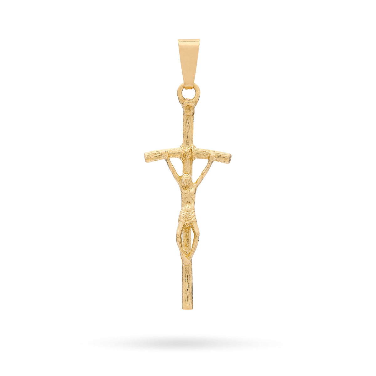 Yellow Gold Pastoral Crucifix Pendant