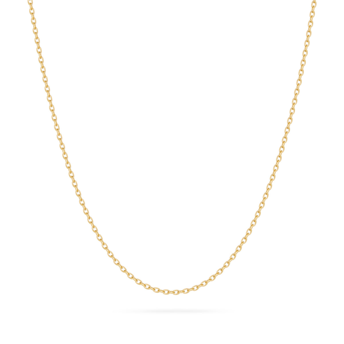 Yellow Gold Rolo Chain Necklace