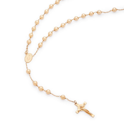 Yellow Gold rosary St Benedict Crucifix