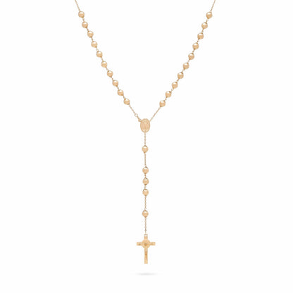 Yellow Gold rosary St Benedict Crucifix