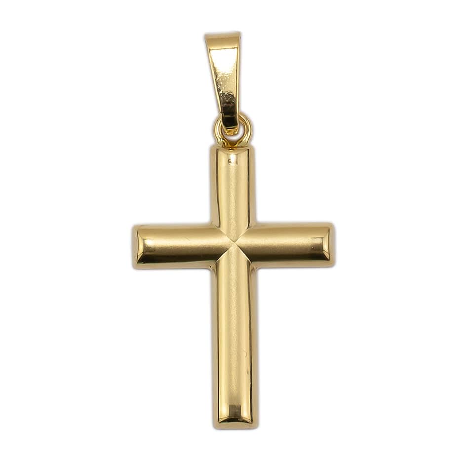 Yellow Gold Satin Finish Cross without Body