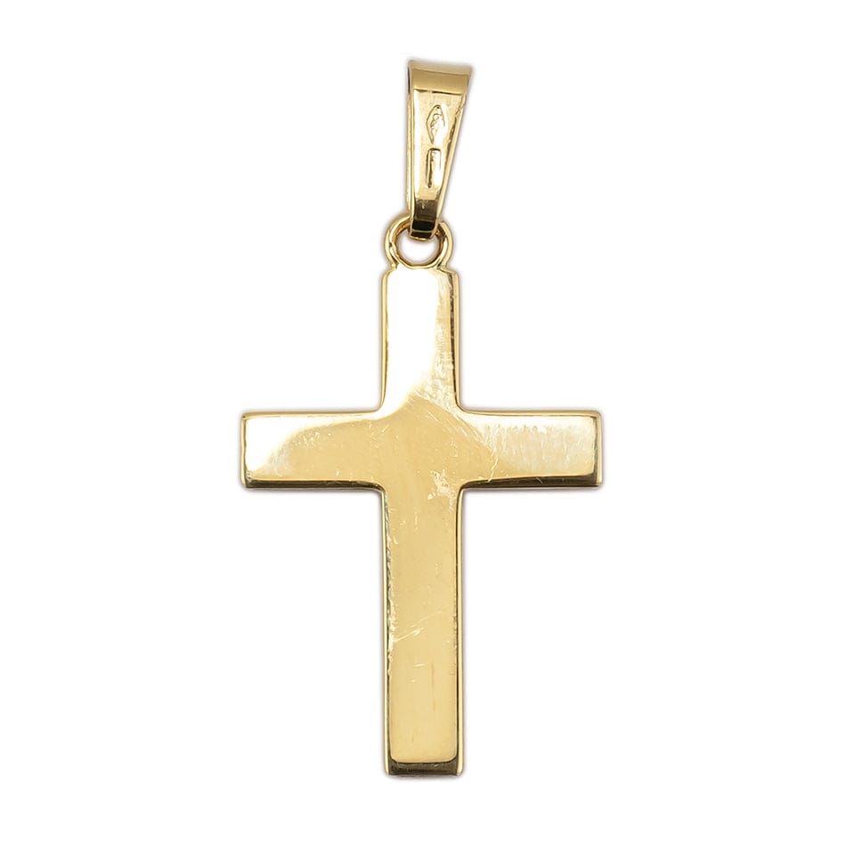 Yellow Gold Satin Finish Cross without Body