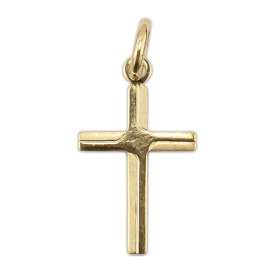 Yellow Gold Satin finish Small cross without Body