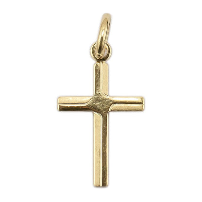 Yellow Gold Satin finish Small cross without Body