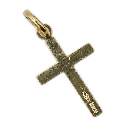 Yellow Gold Satin finish Small cross without Body