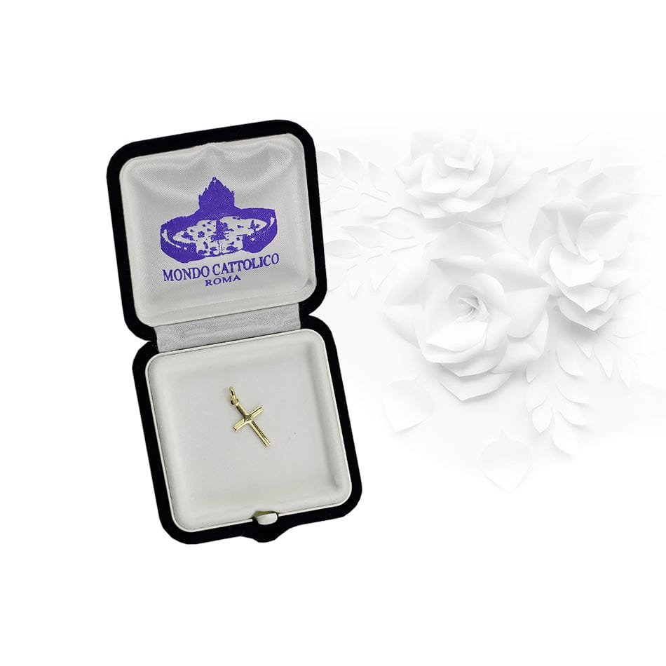 Yellow Gold Satin finish Small cross without Body