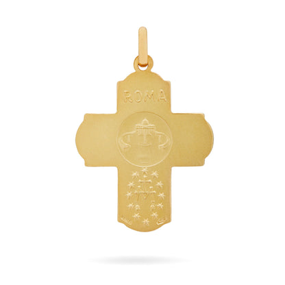 Yellow Gold Scapular Cross Pendant