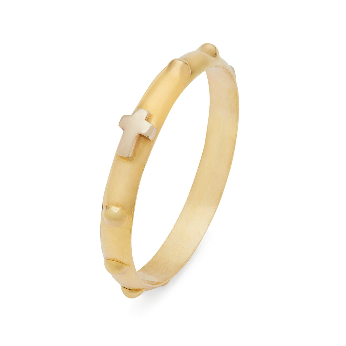 Yellow Gold Simple Rosary Ring