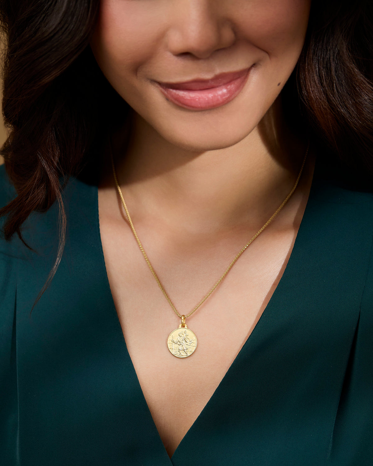 Yellow Gold St. Christopher Medal