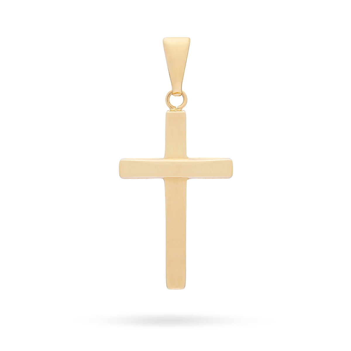 Yellow Gold Straight Cross Pendant