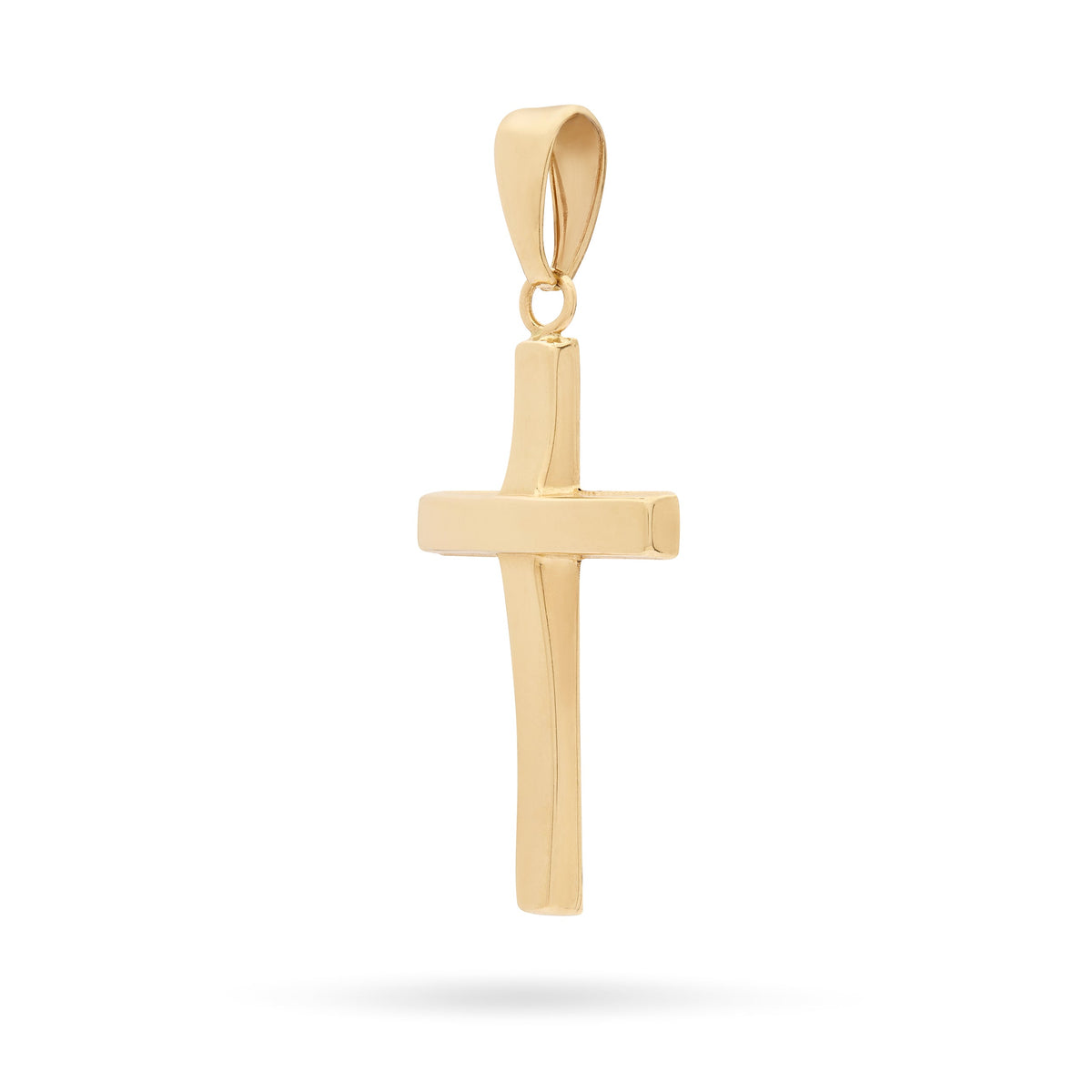 Yellow Gold Straight Cross Pendant