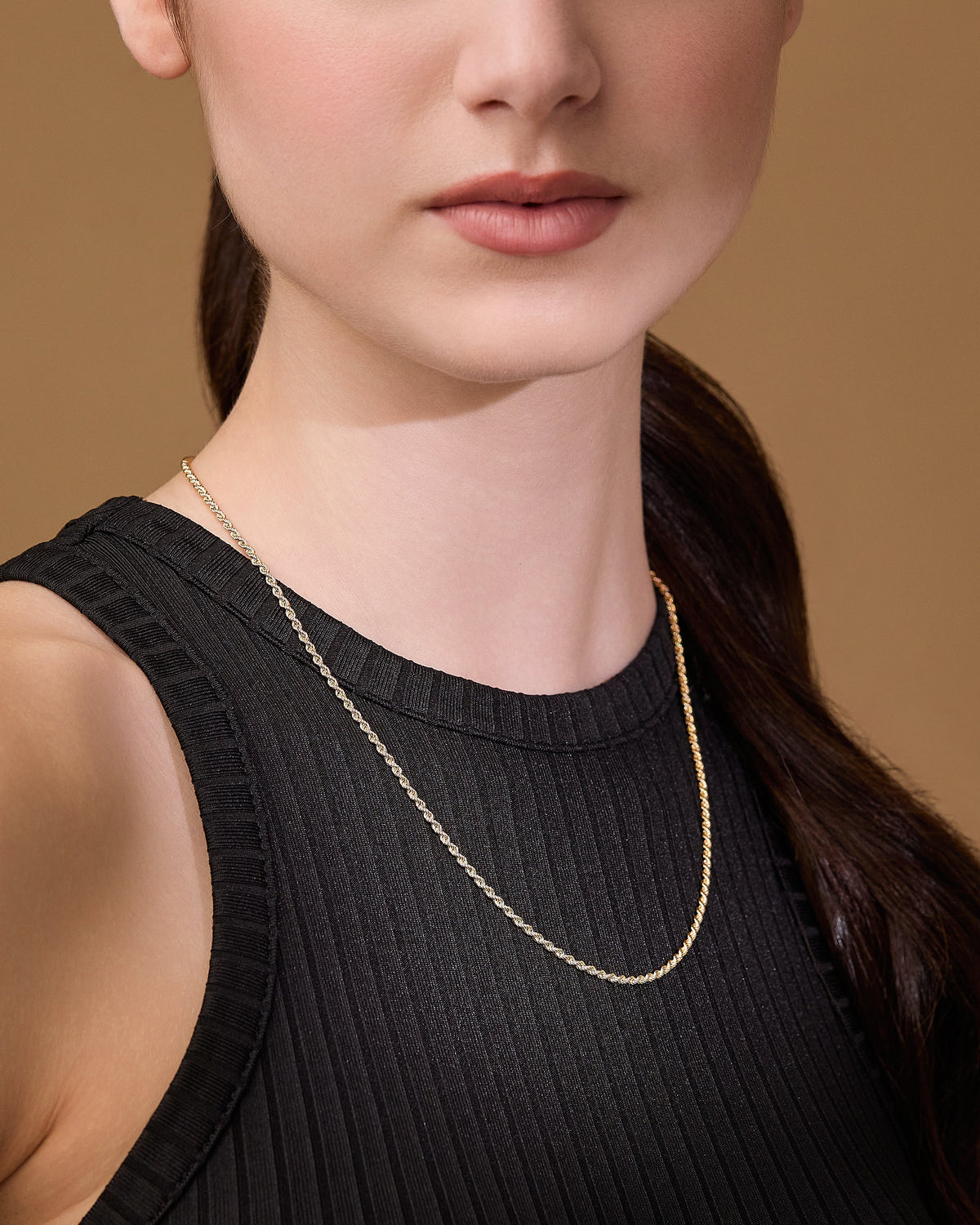 Yellow Gold Torchon Chain Necklace